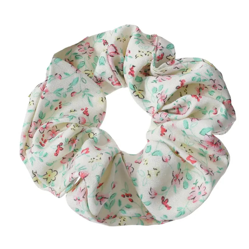 Printed Floral Scrunchies