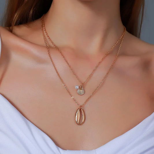 Shell Double Layer Necklace