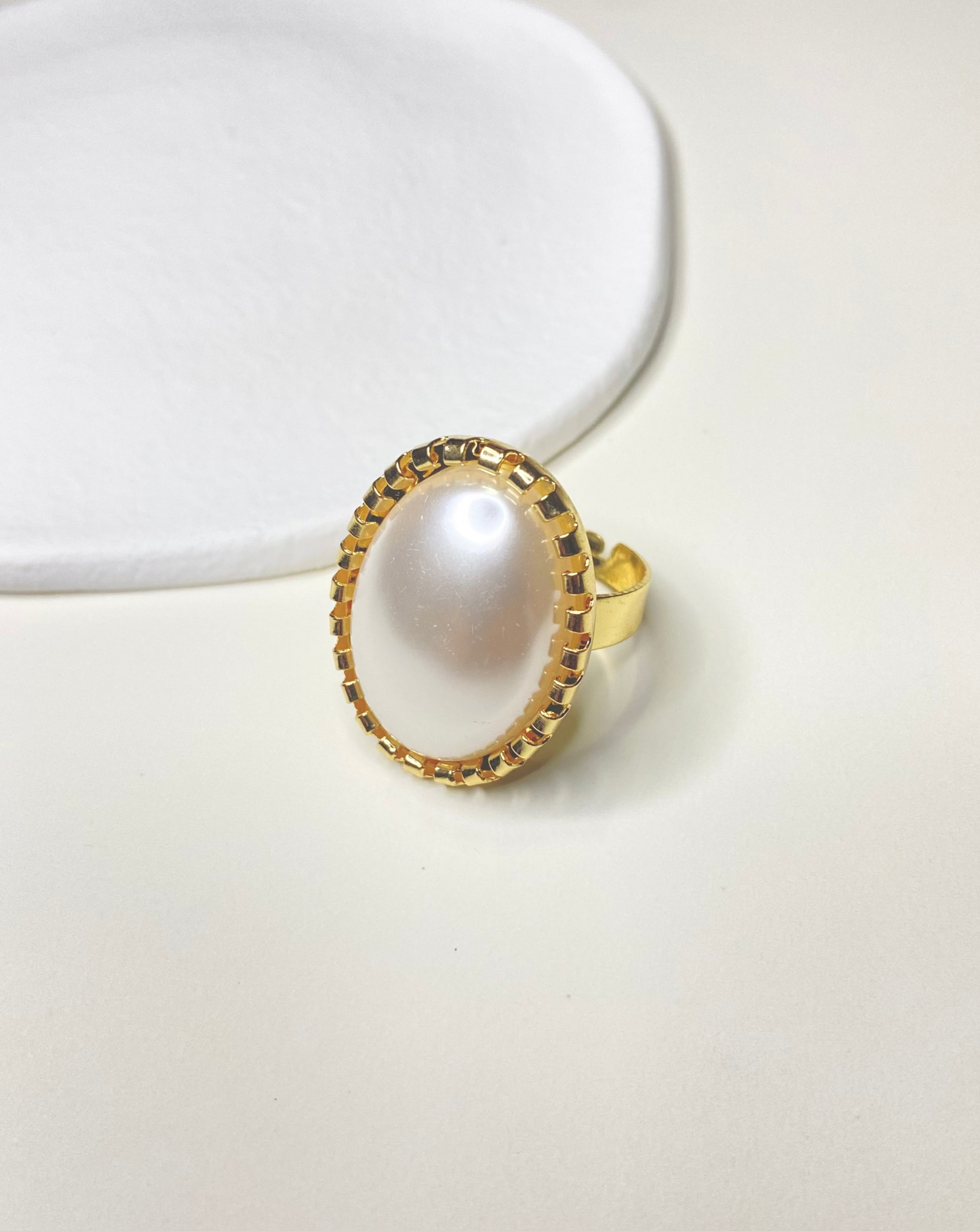 Ivory Blossom Open Ring