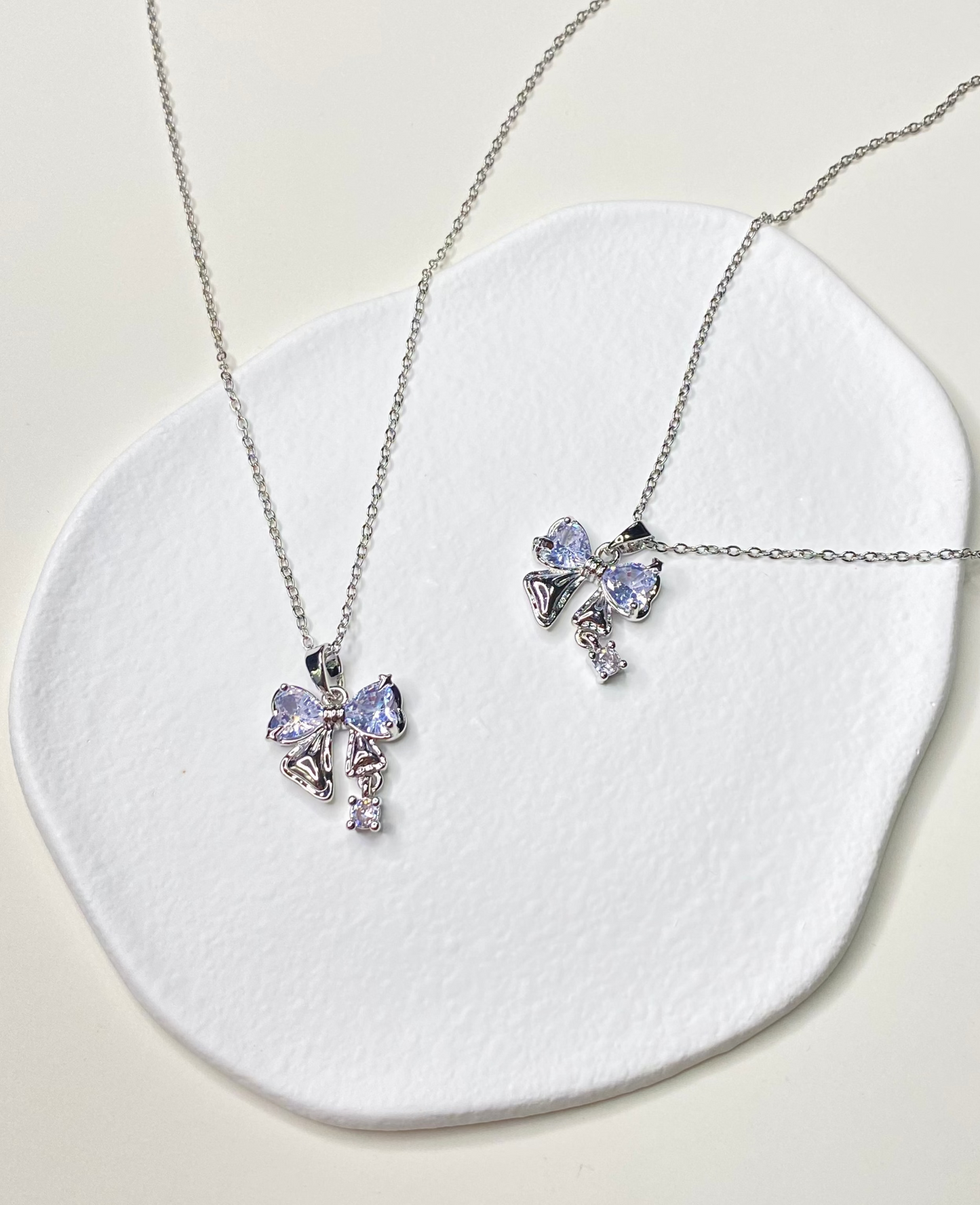 Cute Crystal Bow Pendant
