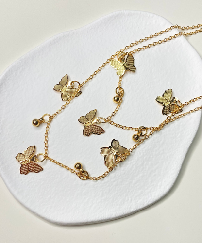 Butterfly Double Layer Necklace