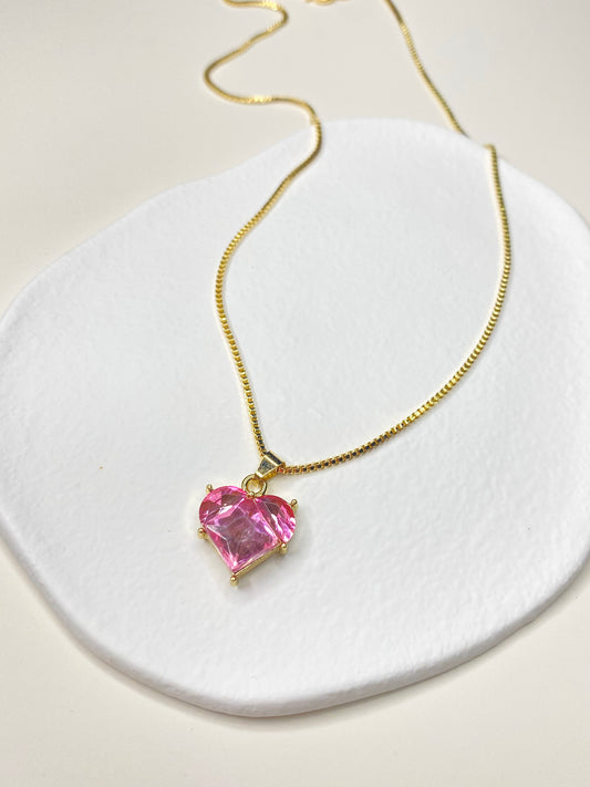 Pink Heart Necklace