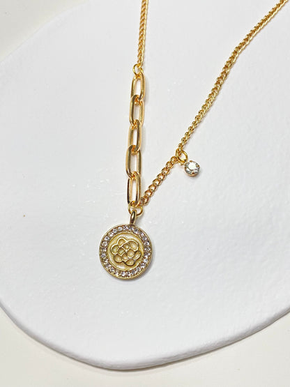 Gold Rose Pendant