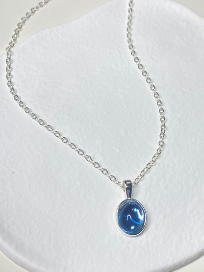 Blue Opaque Necklace