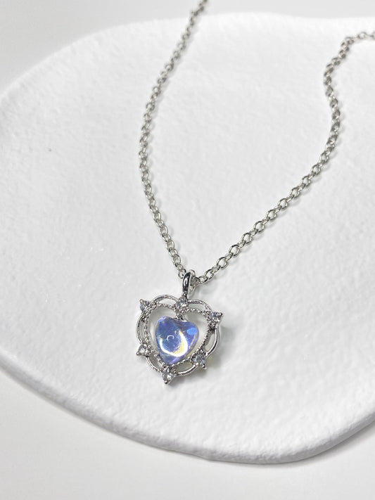 Opal Heart Pendant