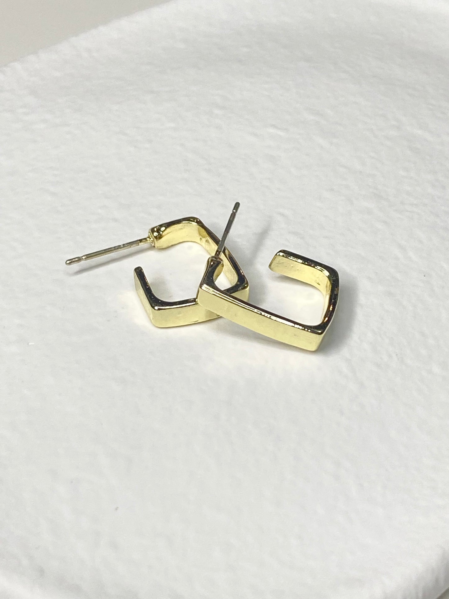 Gold Square Earrings