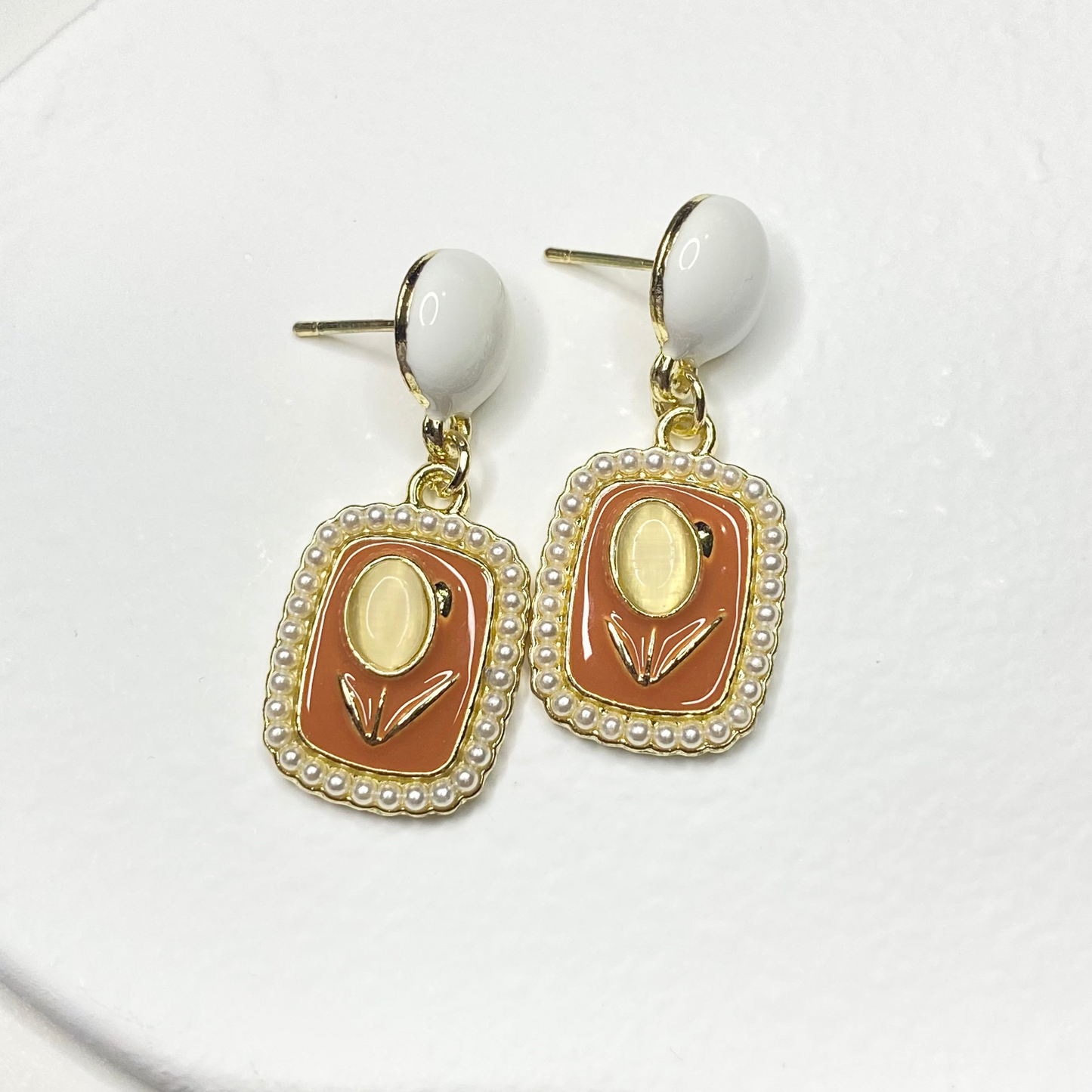 French Rose Earrings