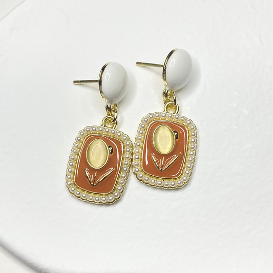 French Rose Earrings