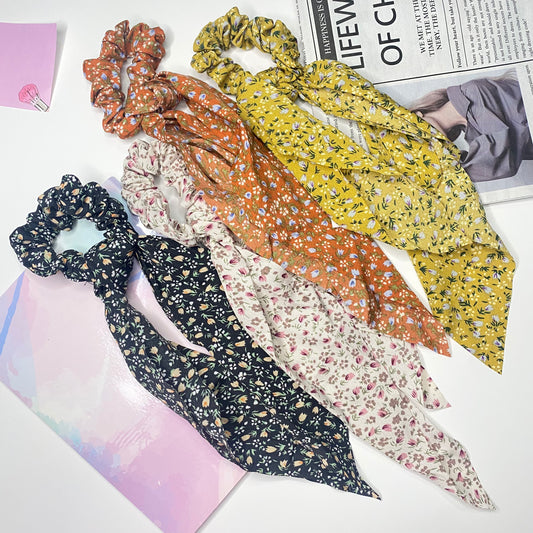 Bohemian Floral Ribbon Hairtie