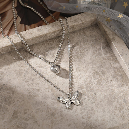 Butterfly Heart Necklace