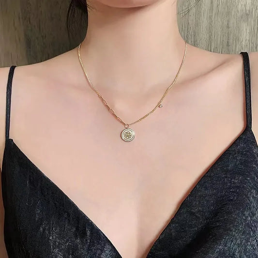 Gold Rose Pendant