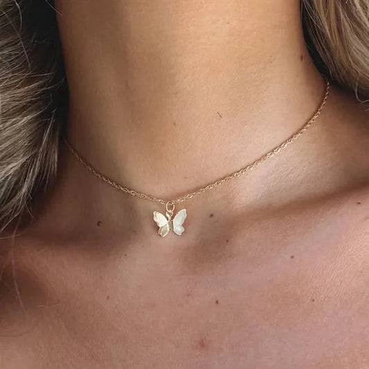 Gold Butterfly Pendant