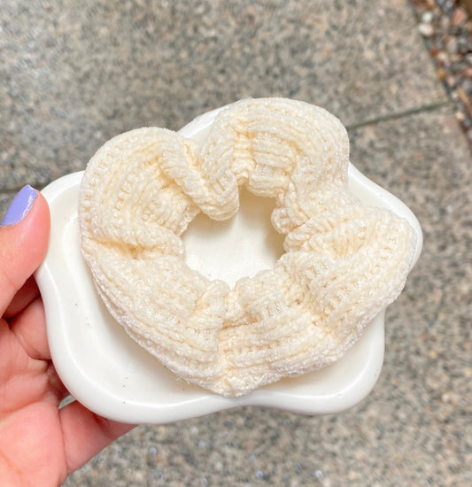 Cozy Knit Plush Scrunchie