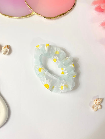 Daisy Mesh Scrunchies
