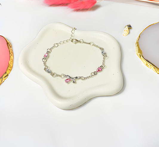 Pink Bow Bracelet