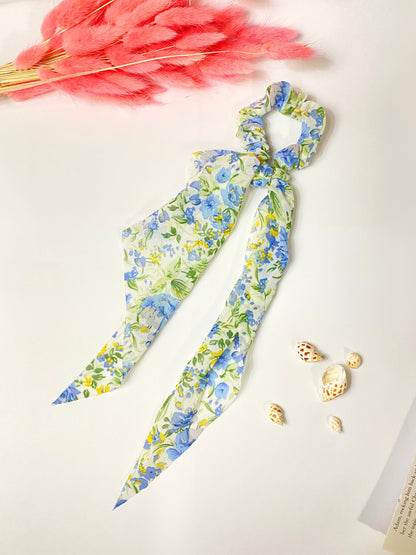 Floral Chiffon Scarf Hair Ties
