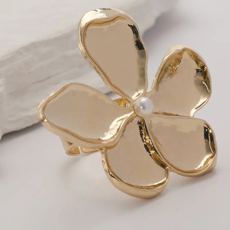 Golden Blossom Open Ring