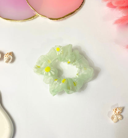 Daisy Mesh Scrunchies