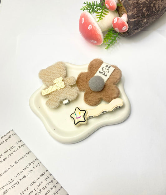 Soft Teddy Hairpins