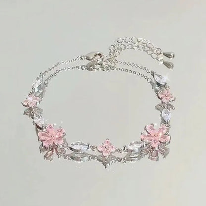 Pink Flower Bracelet