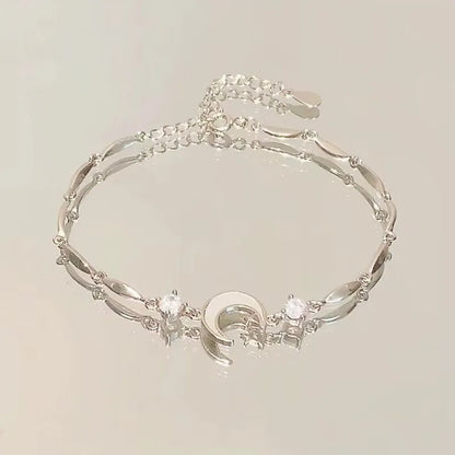 White Half Moon Bracelet