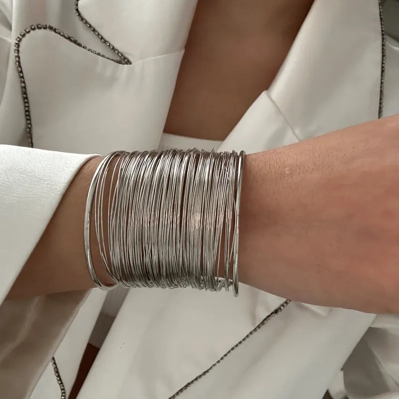 Retro Silver Bangles