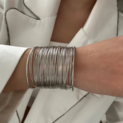 Retro Silver Bangles