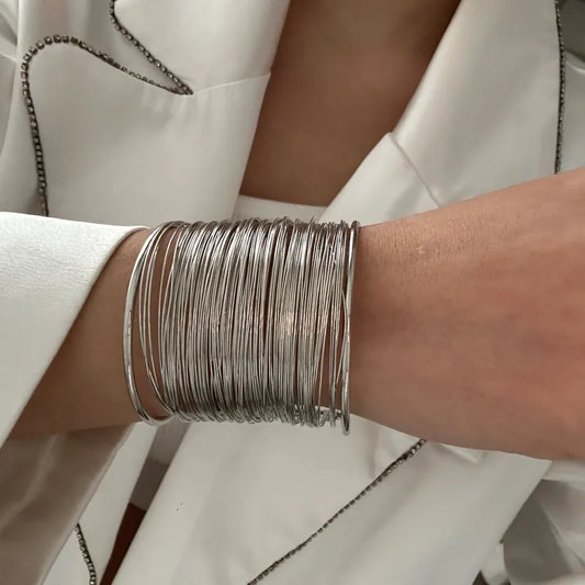 Retro Silver Bangles