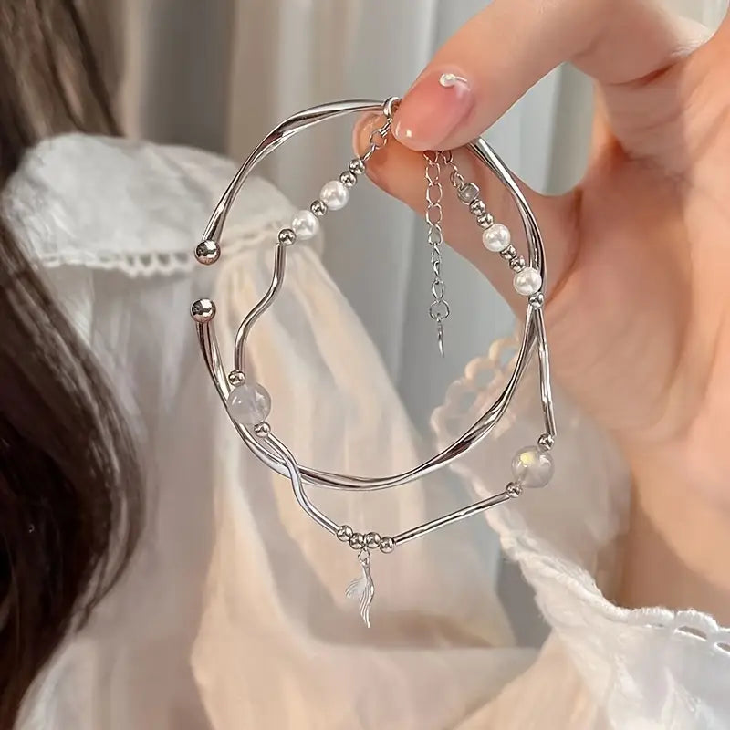 Fishtail Silver Bracelets